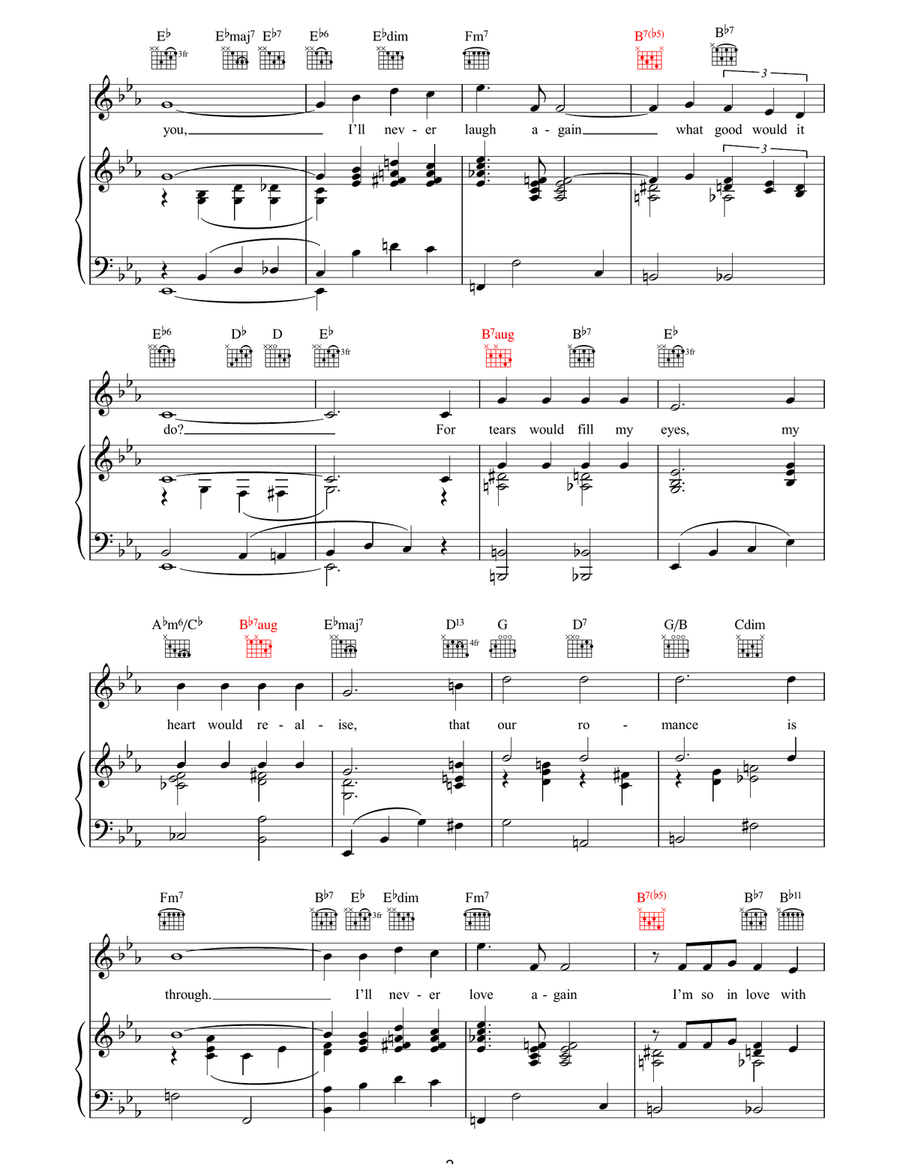 I'll Never Smile Again I'll Never Smile Again Piano, Vocal, Guitar scores gallery preview page 2