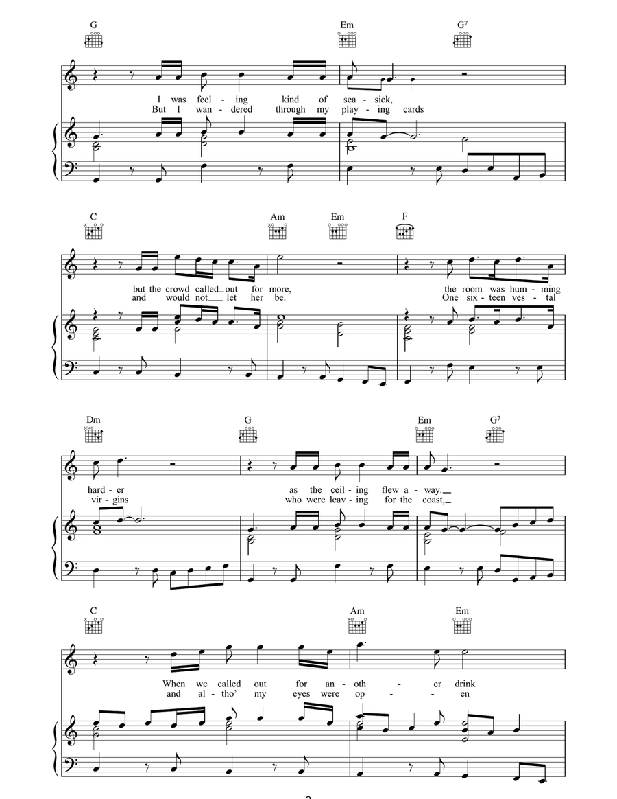 A Whiter Shade Of Pale Guitar scores gallery preview page 2