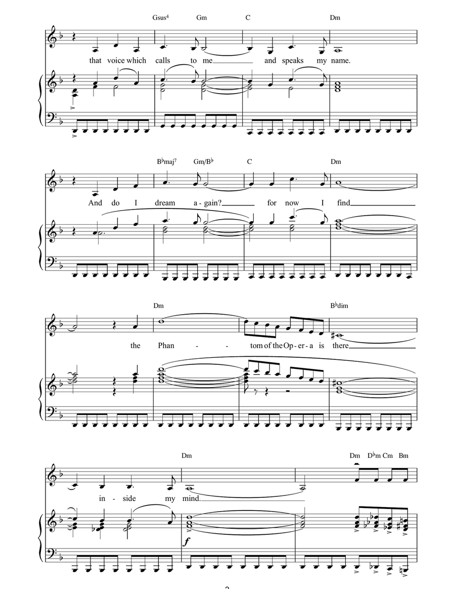 The Phantom Of The Opera The Phantom Of The Opera Guitar scores gallery preview page 2