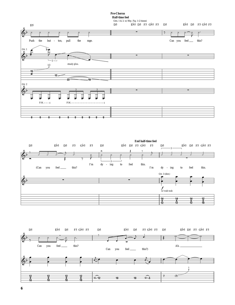 The Blister Exists by Slipknot Electric Guitar - Digital Sheet Music page 6