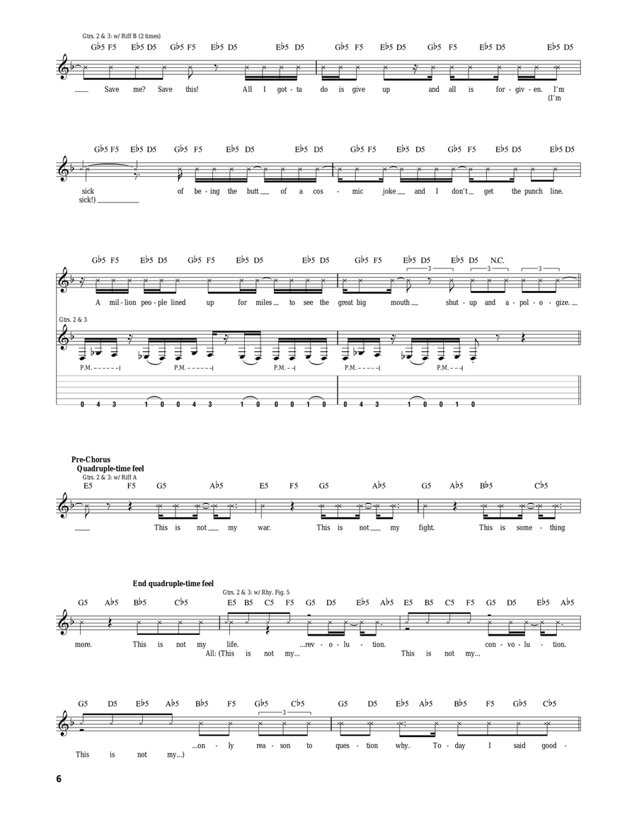Three Nil Three Nil Electric Guitar scores gallery preview page 6