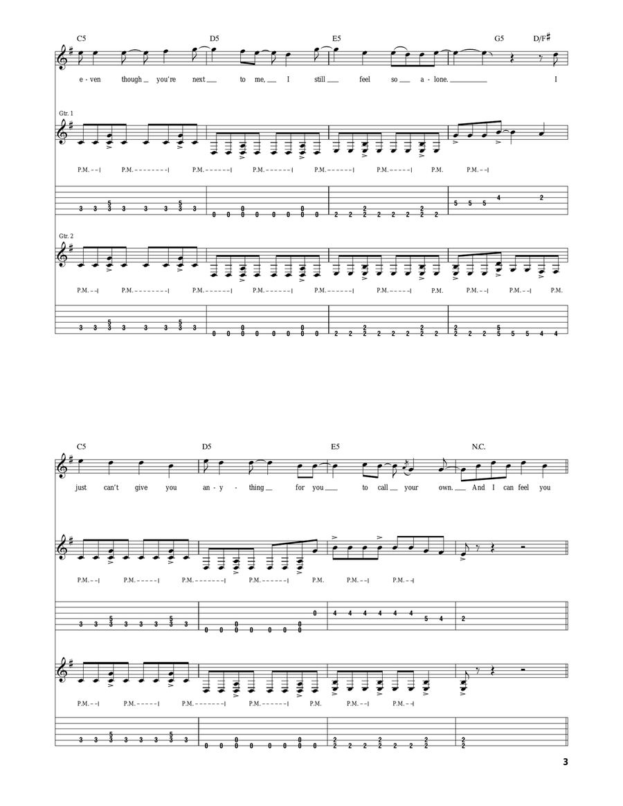 Breathing Breathing Acoustic Guitar scores gallery preview page 3