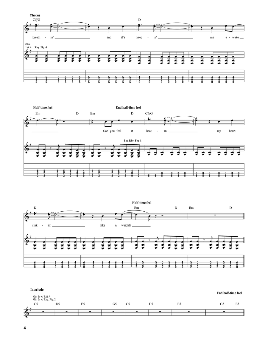 Breathing Breathing Acoustic Guitar scores gallery preview page 4