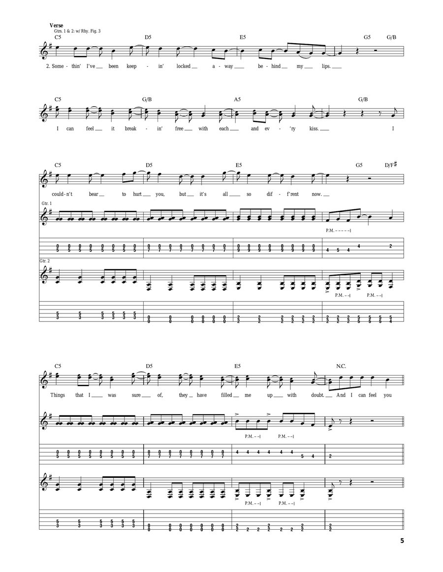 Breathing Breathing Acoustic Guitar scores gallery preview page 5