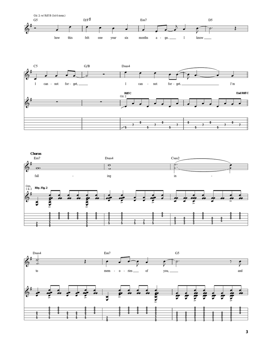 One Year, Six Months One Year, Six Months Acoustic Guitar scores gallery preview page 3