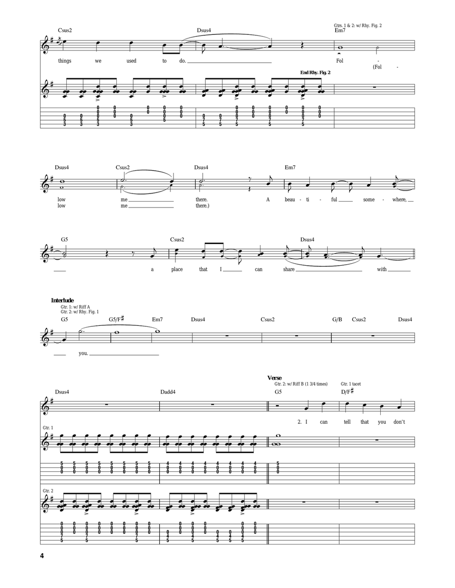 One Year, Six Months One Year, Six Months Acoustic Guitar scores gallery preview page 4