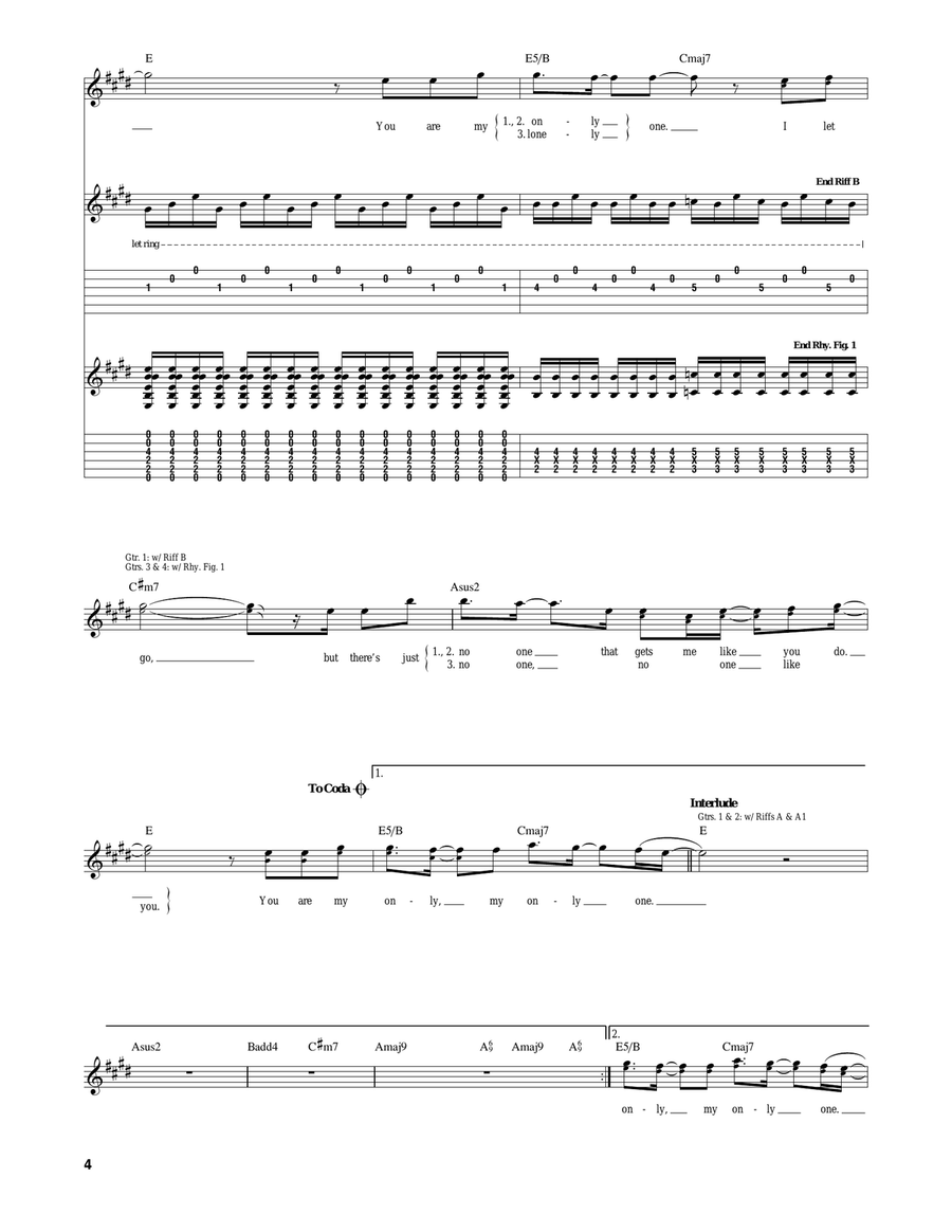 Only One Only One Acoustic Guitar scores gallery preview page 4