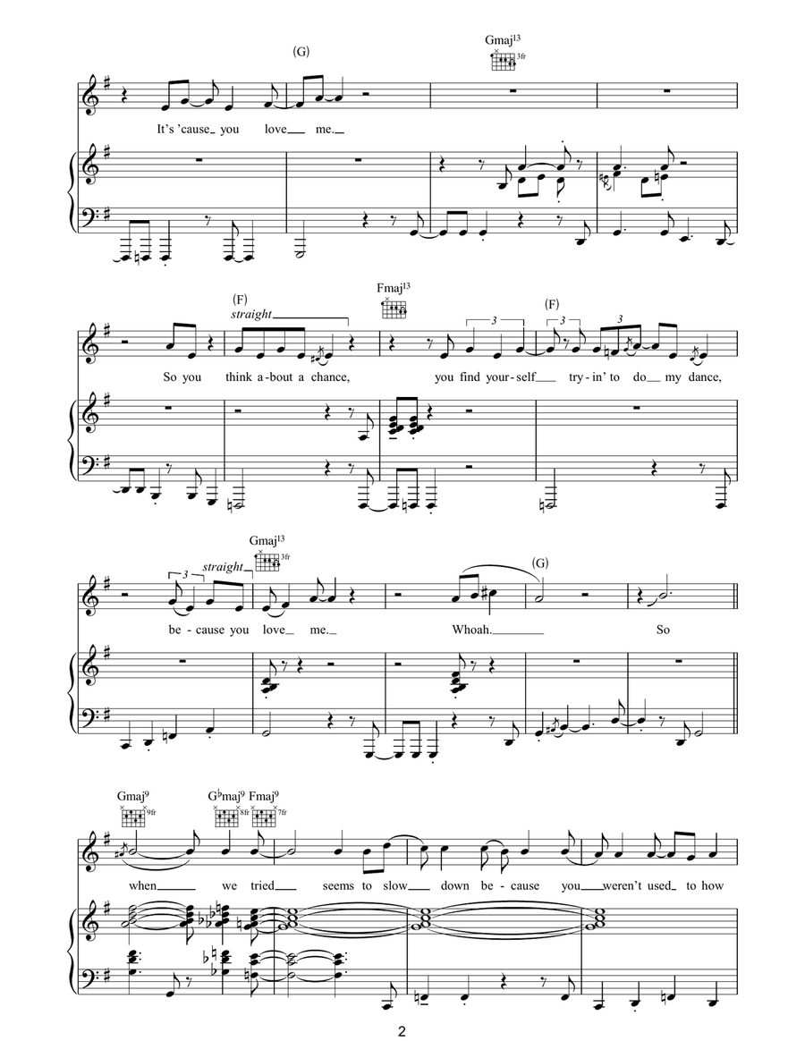 Frontin' Frontin' Piano, Vocal, Guitar scores gallery preview page 2
