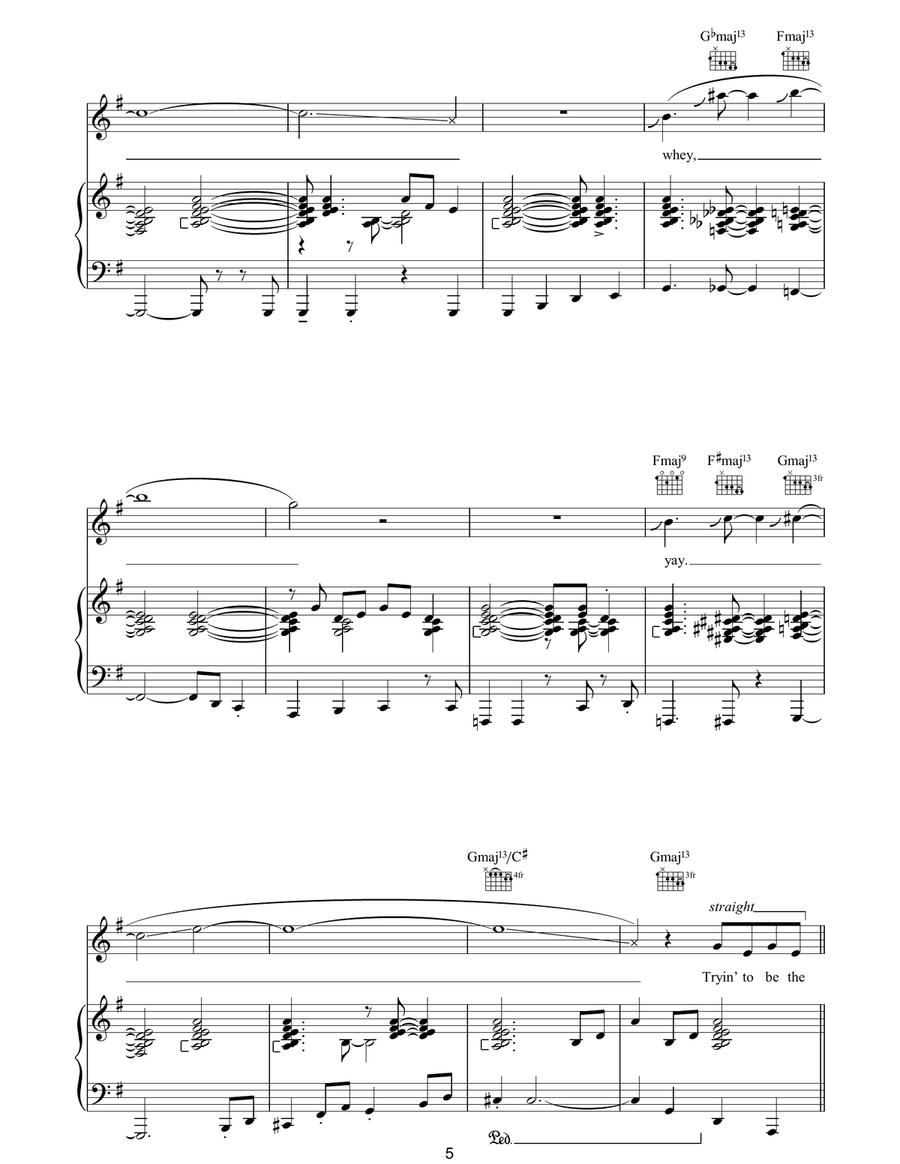 Frontin' Frontin' Piano, Vocal, Guitar scores gallery preview page 5