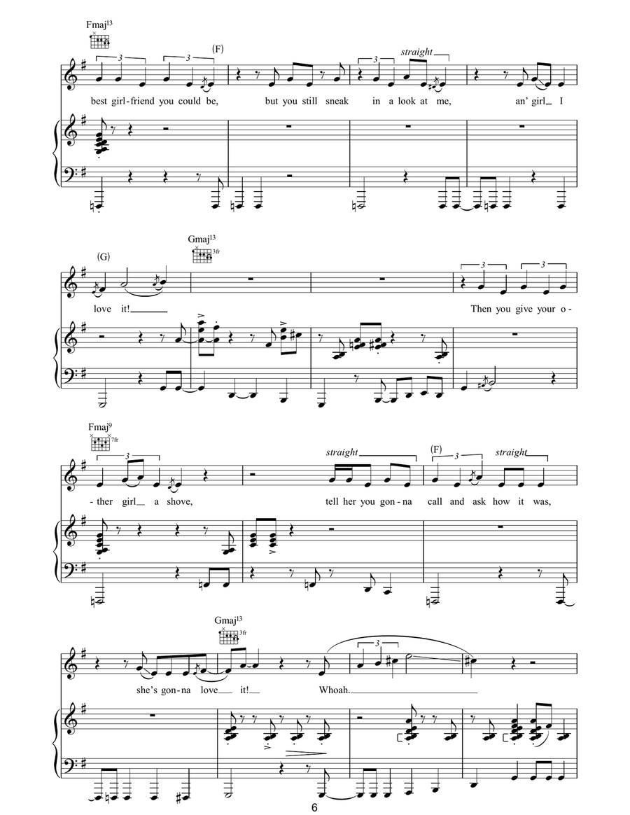 Frontin' Frontin' Piano, Vocal, Guitar scores gallery preview page 6