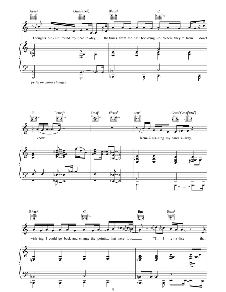Pointless Nostalgic Pointless Nostalgic Piano, Vocal, Guitar scores gallery preview page 4