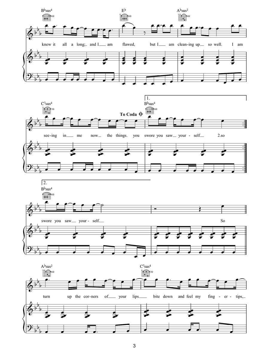 Vindicated Vindicated Piano, Vocal, Guitar scores gallery preview page 3