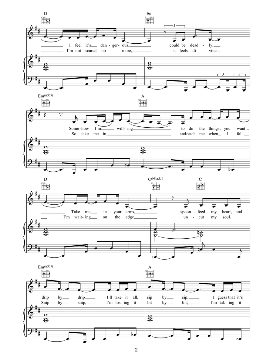 Caught In A Moment Caught In A Moment Piano, Vocal, Guitar scores gallery preview page 2