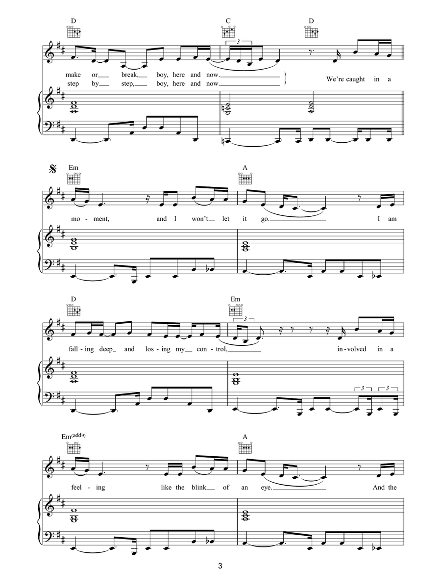 Caught In A Moment Caught In A Moment Piano, Vocal, Guitar scores gallery preview page 3