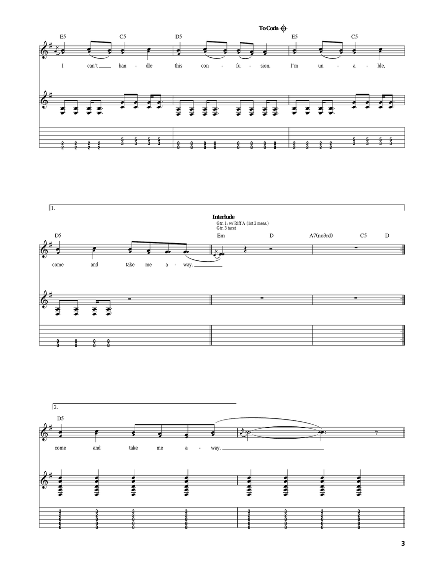 Take Me Away Take Me Away Acoustic Guitar scores gallery preview page 3