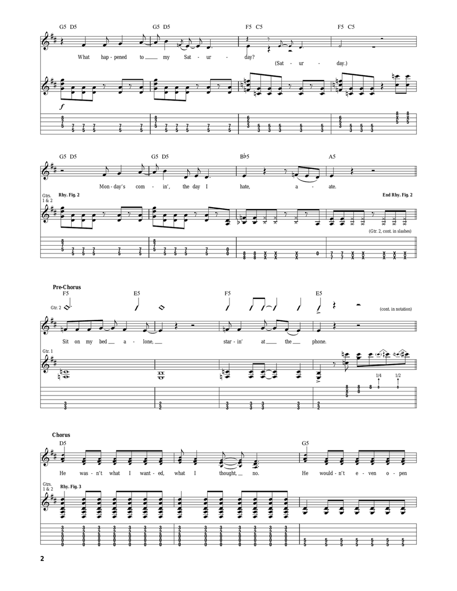 He Wasn't He Wasn't Acoustic Guitar scores gallery preview page 2