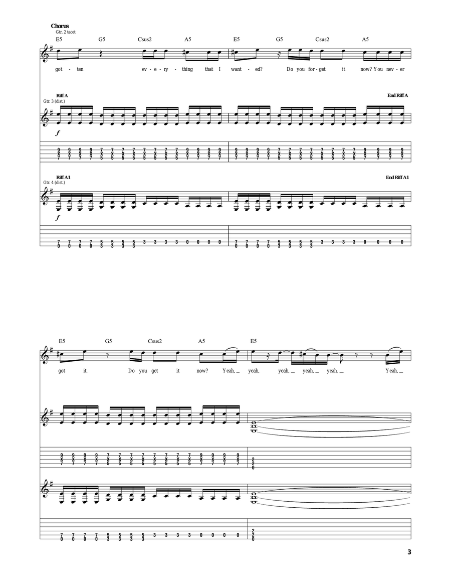 Forgotten Forgotten Acoustic Guitar scores gallery preview page 3