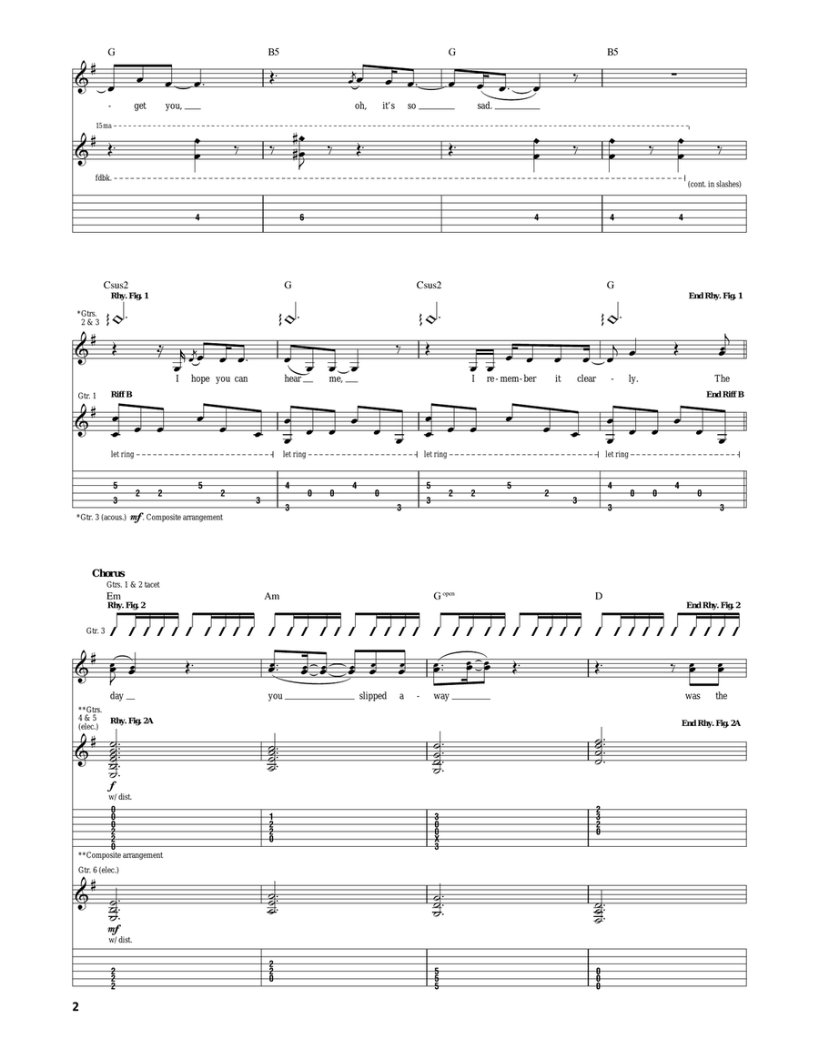 Slipped Away Slipped Away Acoustic Guitar scores gallery preview page 2