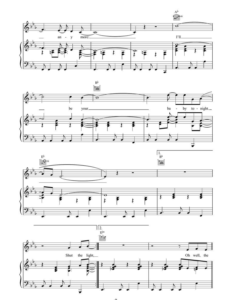 I'll Be Your Baby Tonight Acoustic Guitar scores gallery preview page 2