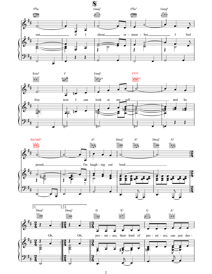Promises, Promises Promises, Promises Acoustic Guitar scores gallery preview page 2