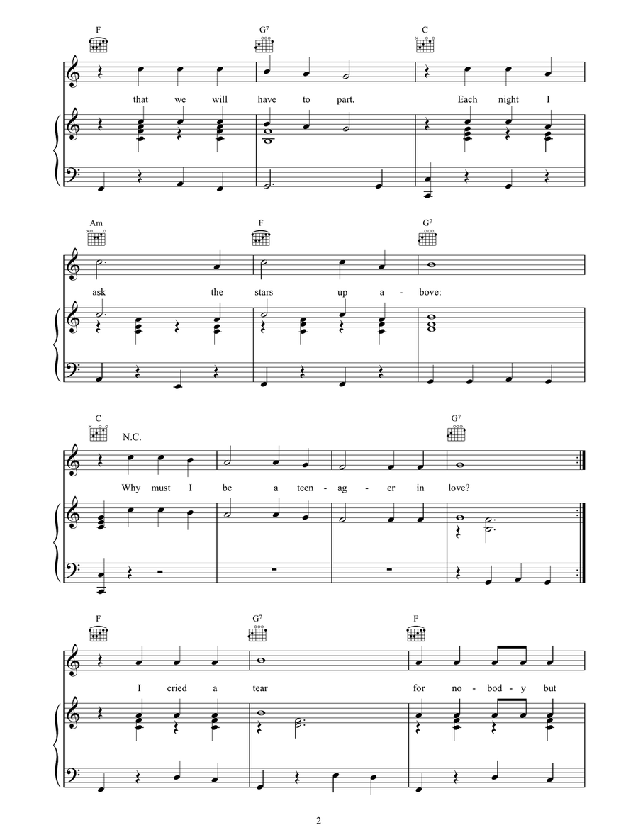 A Teenager In Love A Teenager In Love Acoustic Guitar scores gallery preview page 2
