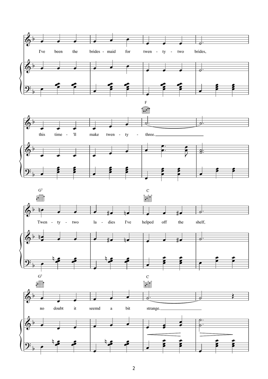 Why Am I Always The Bridesmaid? Guitar scores gallery preview page 2