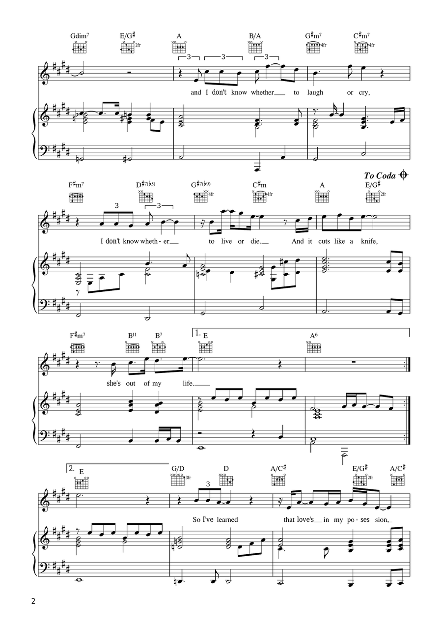 She's Out Of My Life She's Out Of My Life Acoustic Guitar scores gallery preview page 2