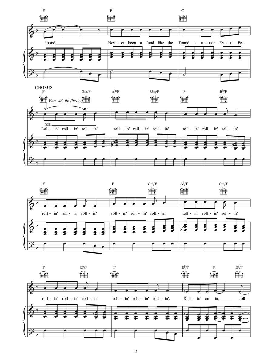 And The Money Kept Rolling In (And Out) Piano, Vocal, Guitar scores gallery preview page 3