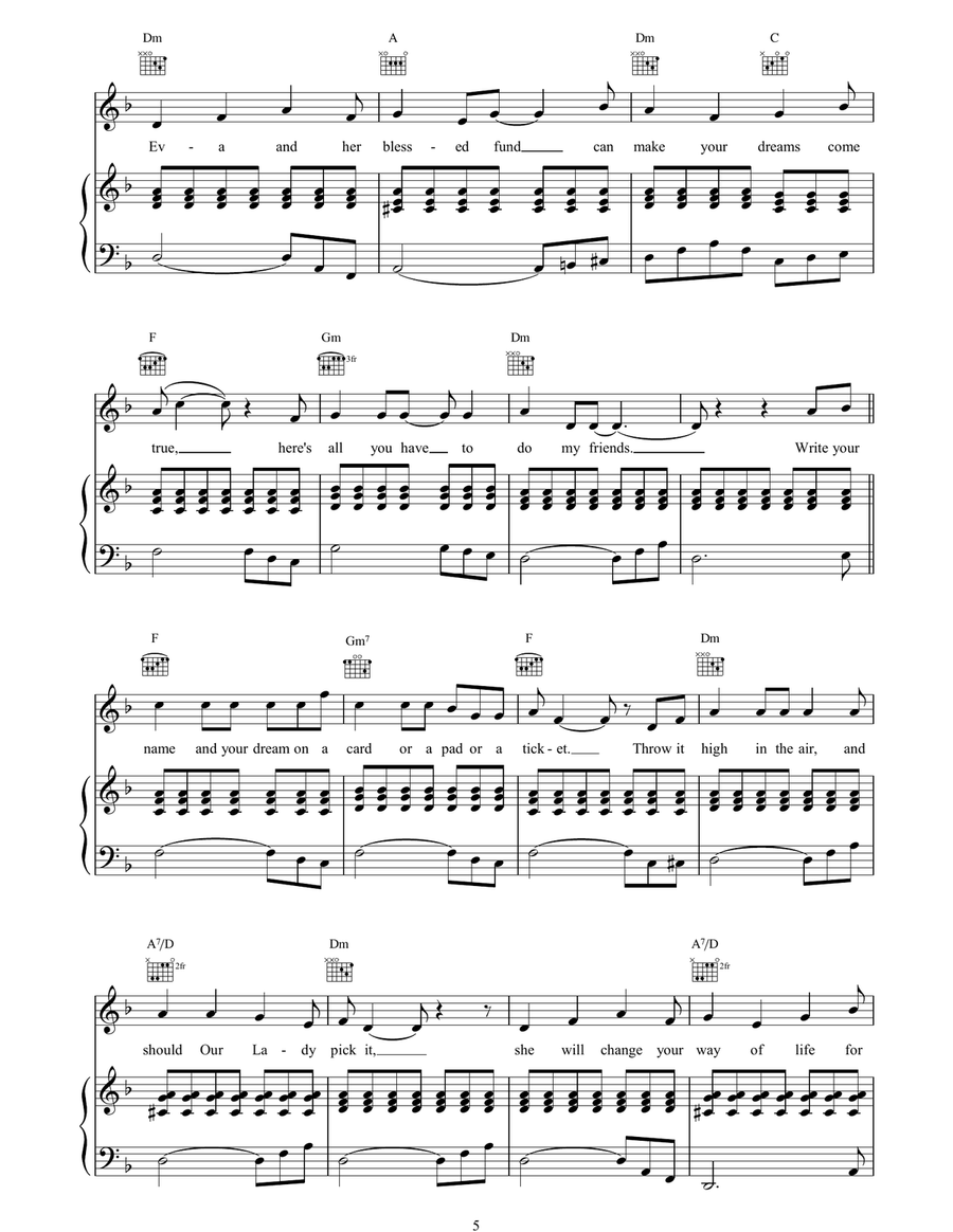 And The Money Kept Rolling In (And Out) Piano, Vocal, Guitar scores gallery preview page 5