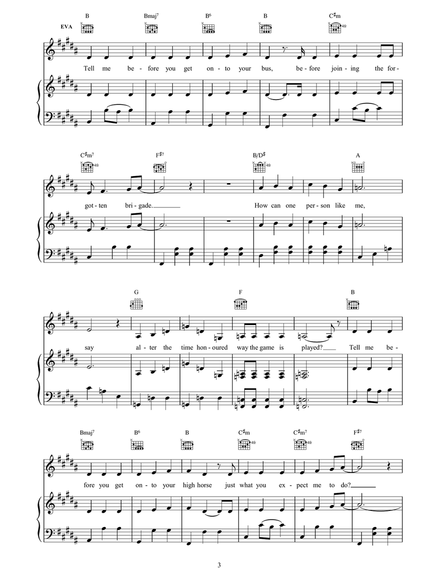Waltz For Eva And Che Waltz For Eva And Che Piano, Vocal, Guitar scores gallery preview page 3