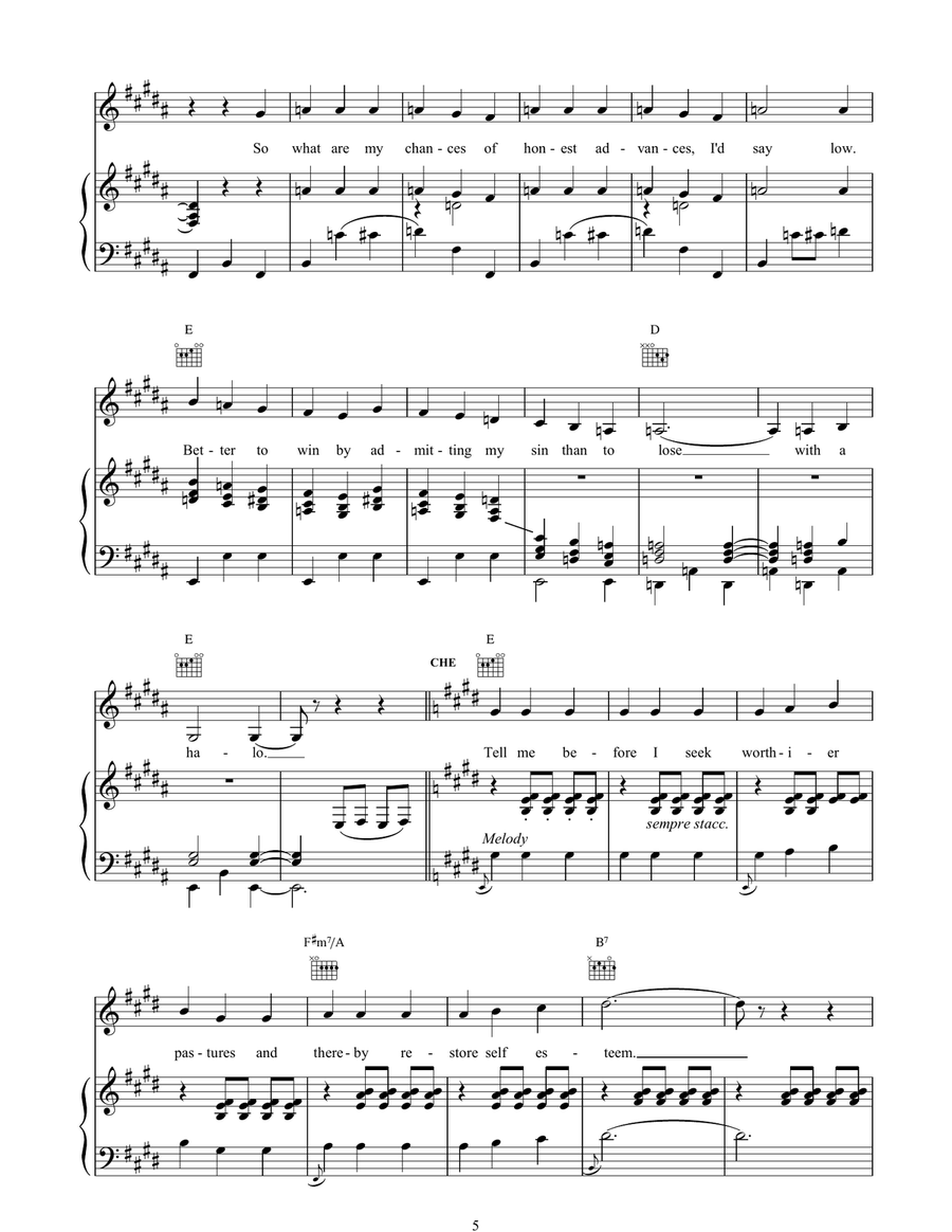 Waltz For Eva And Che Waltz For Eva And Che Piano, Vocal, Guitar scores gallery preview page 5