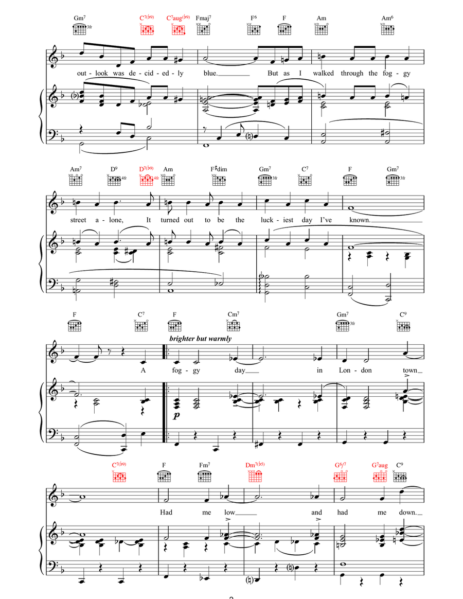A Foggy Day (In London Town) Acoustic Guitar scores gallery preview page 2