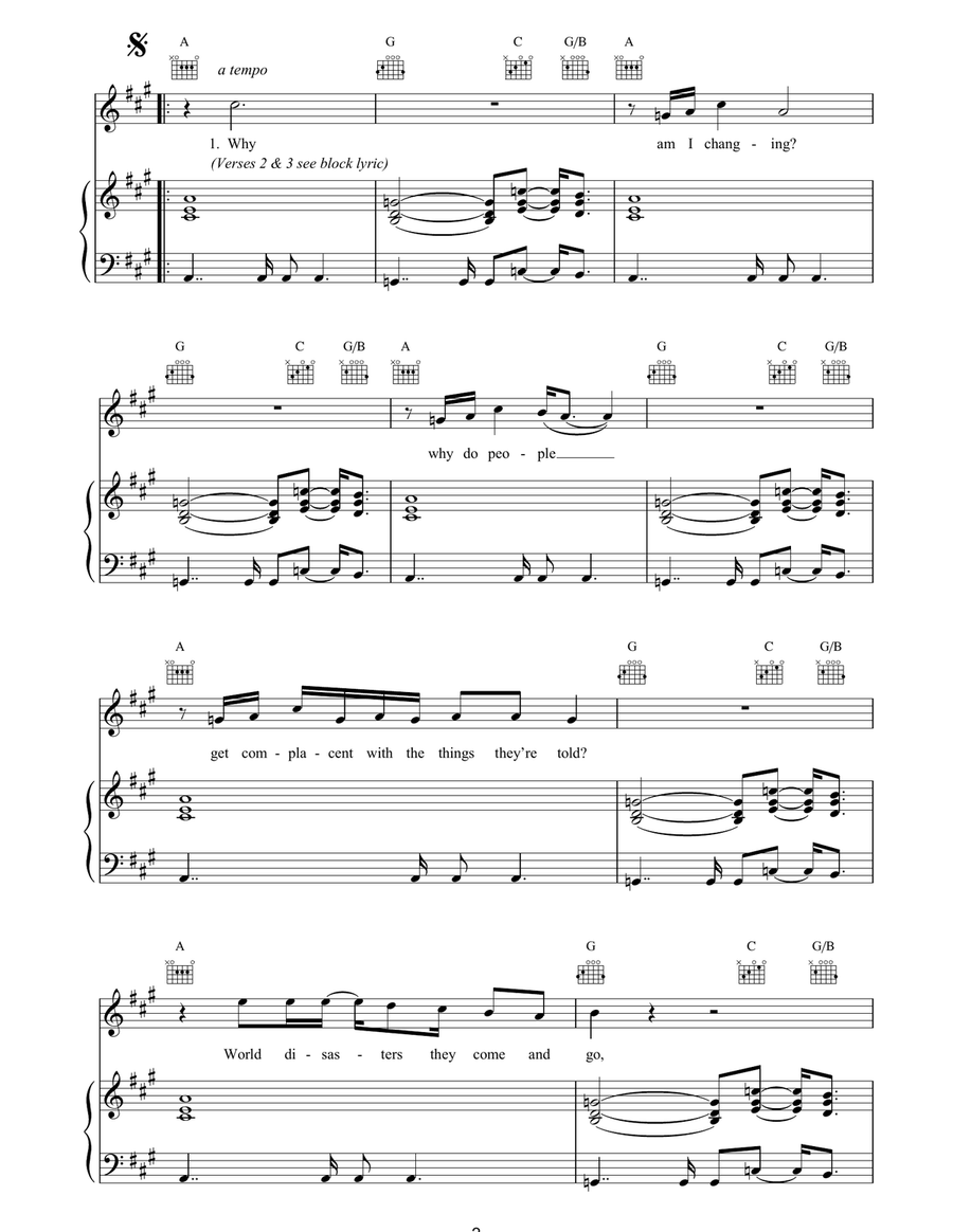 People Keep Asking Why People Keep Asking Why Piano, Vocal, Guitar scores gallery preview page 2