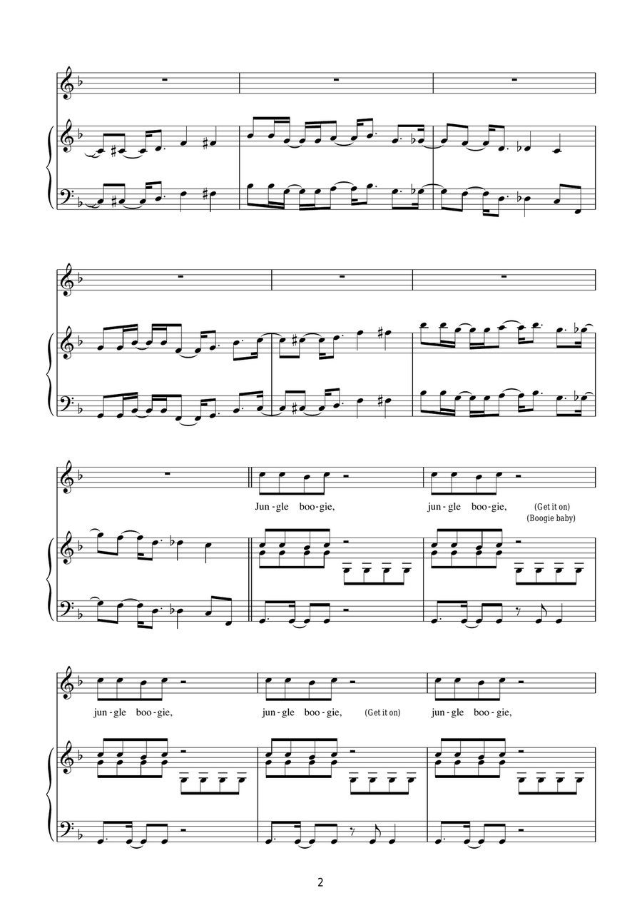 Jungle Boogie Jungle Boogie Guitar scores gallery preview page 2