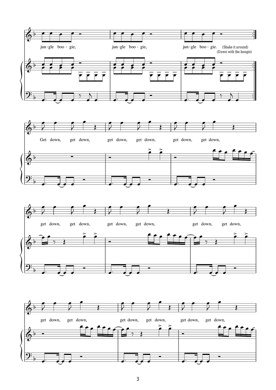 Jungle Boogie Jungle Boogie Guitar scores gallery preview page 3