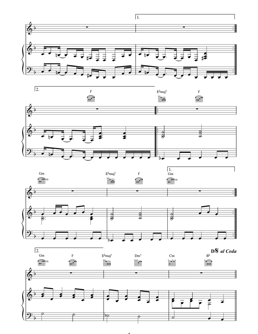 My Guitar Lies Bleeding My Guitar Lies Bleeding Piano, Vocal, Guitar scores gallery preview page 4