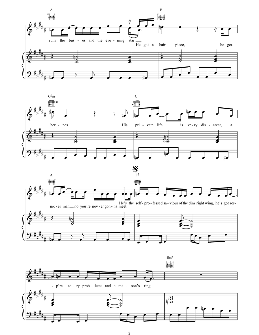 Mr Robinson's Quango Mr Robinson's Quango Piano, Vocal, Guitar scores gallery preview page 2