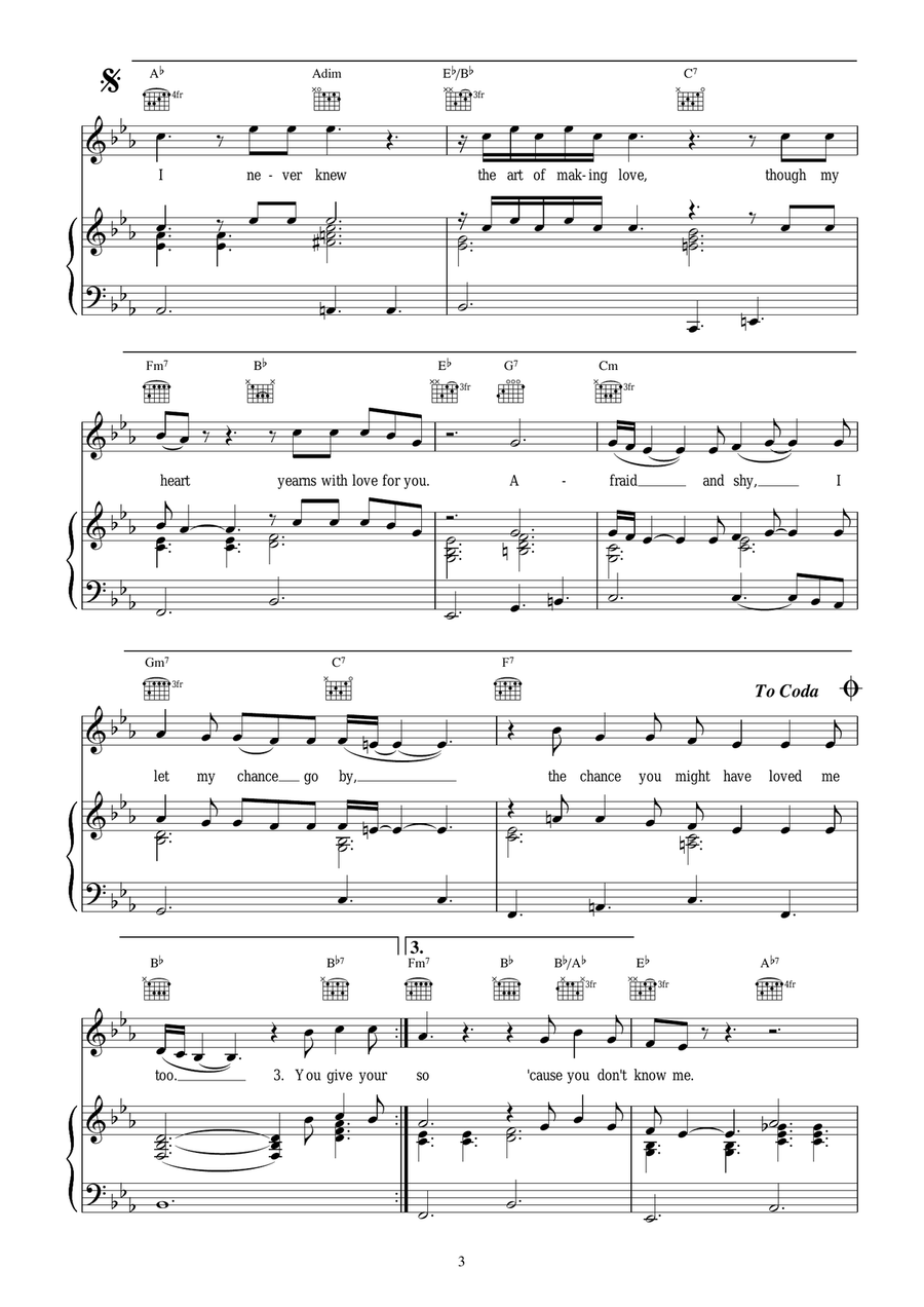 You Don't Know Me You Don't Know Me Piano, Vocal, Guitar scores gallery preview page 3