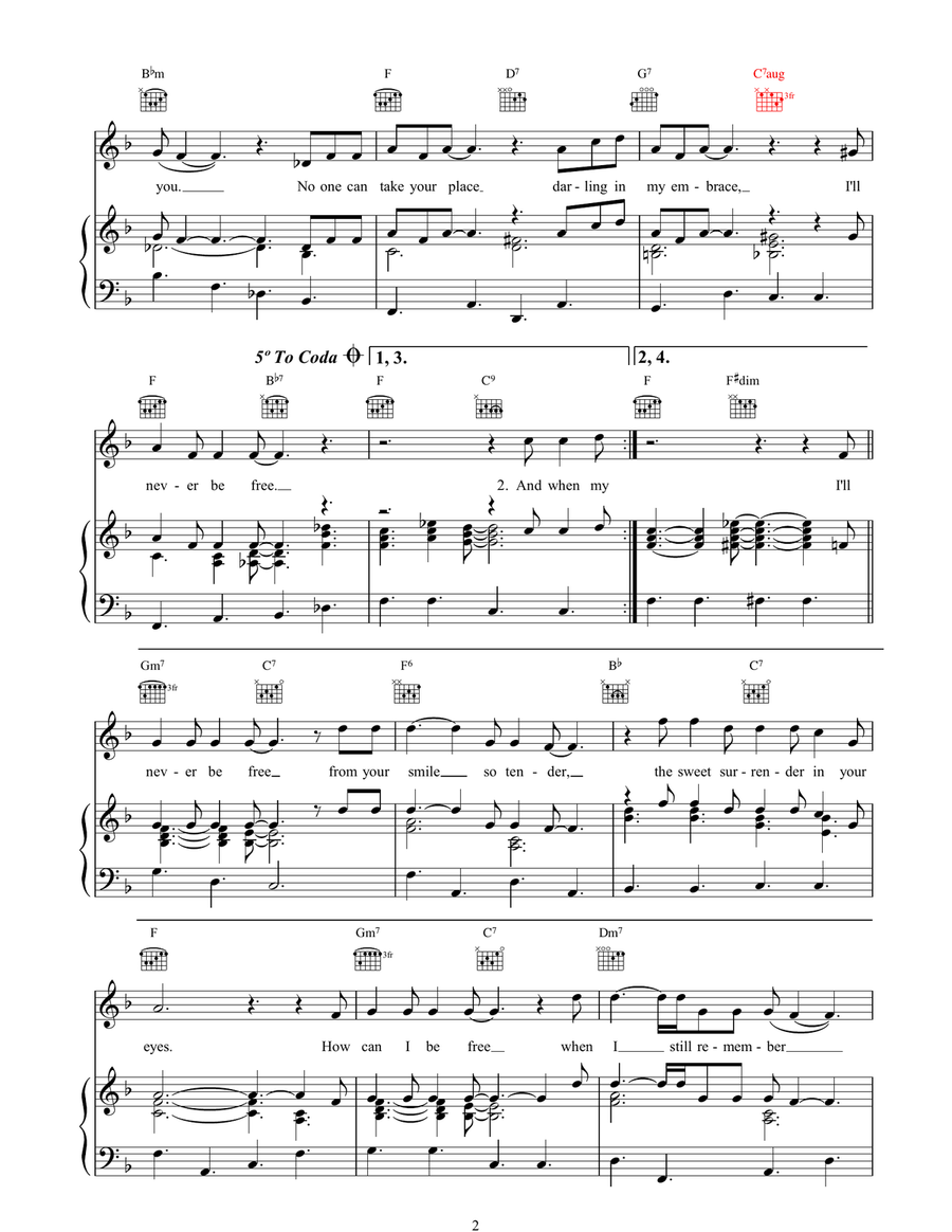 I'll Never Be Free Acoustic Guitar scores gallery preview page 2