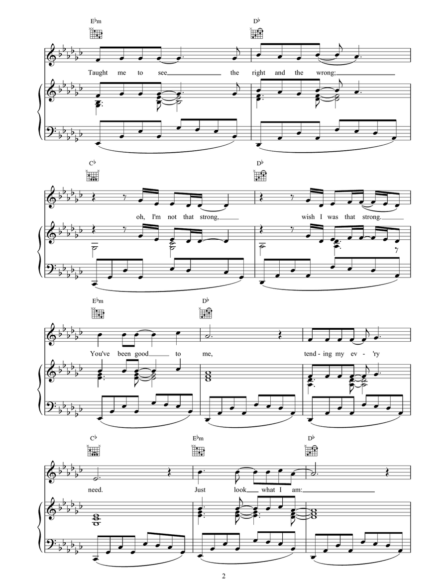 When All's Said And Done Piano, Vocal, Guitar scores gallery preview page 2