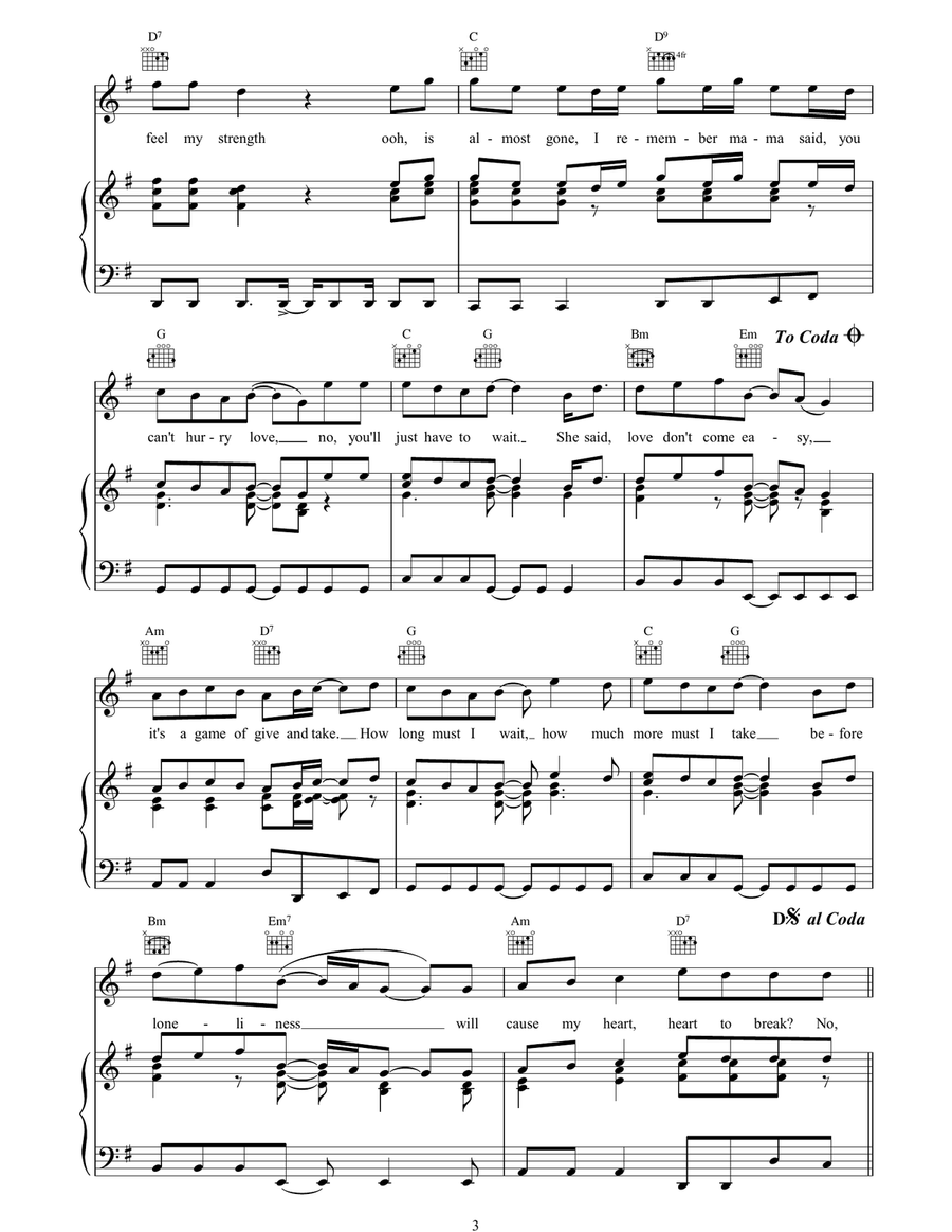 You Can't Hurry Love You Can't Hurry Love Piano, Vocal, Guitar scores gallery preview page 3