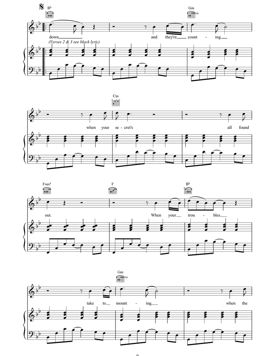 Let Your Soul Be Your Pilot Piano, Vocal, Guitar scores gallery preview page 2