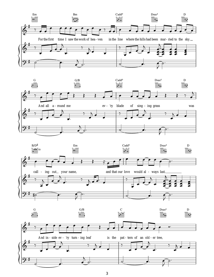 I Was Brought To My Senses Piano, Vocal, Guitar scores gallery preview page 3
