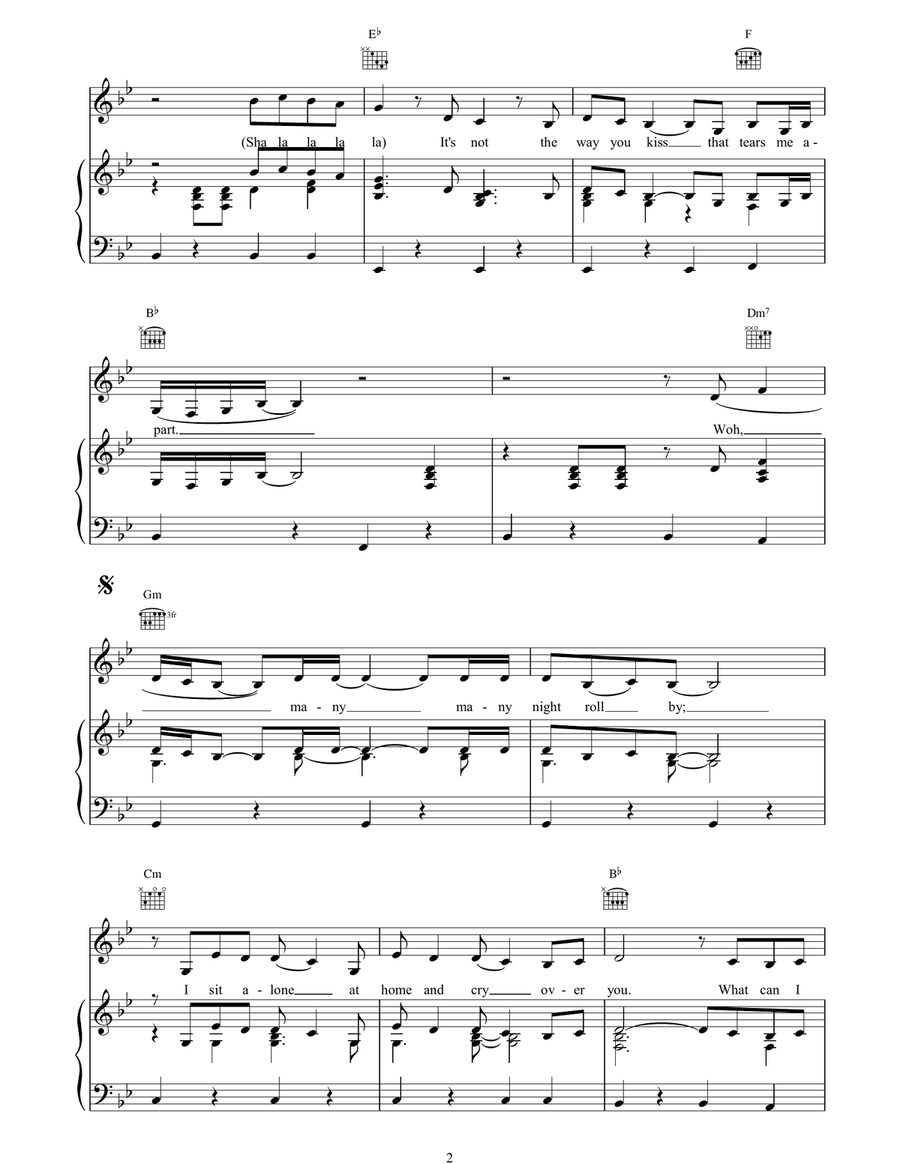Baby It's You Baby It's You Piano, Vocal, Guitar scores gallery preview page 2