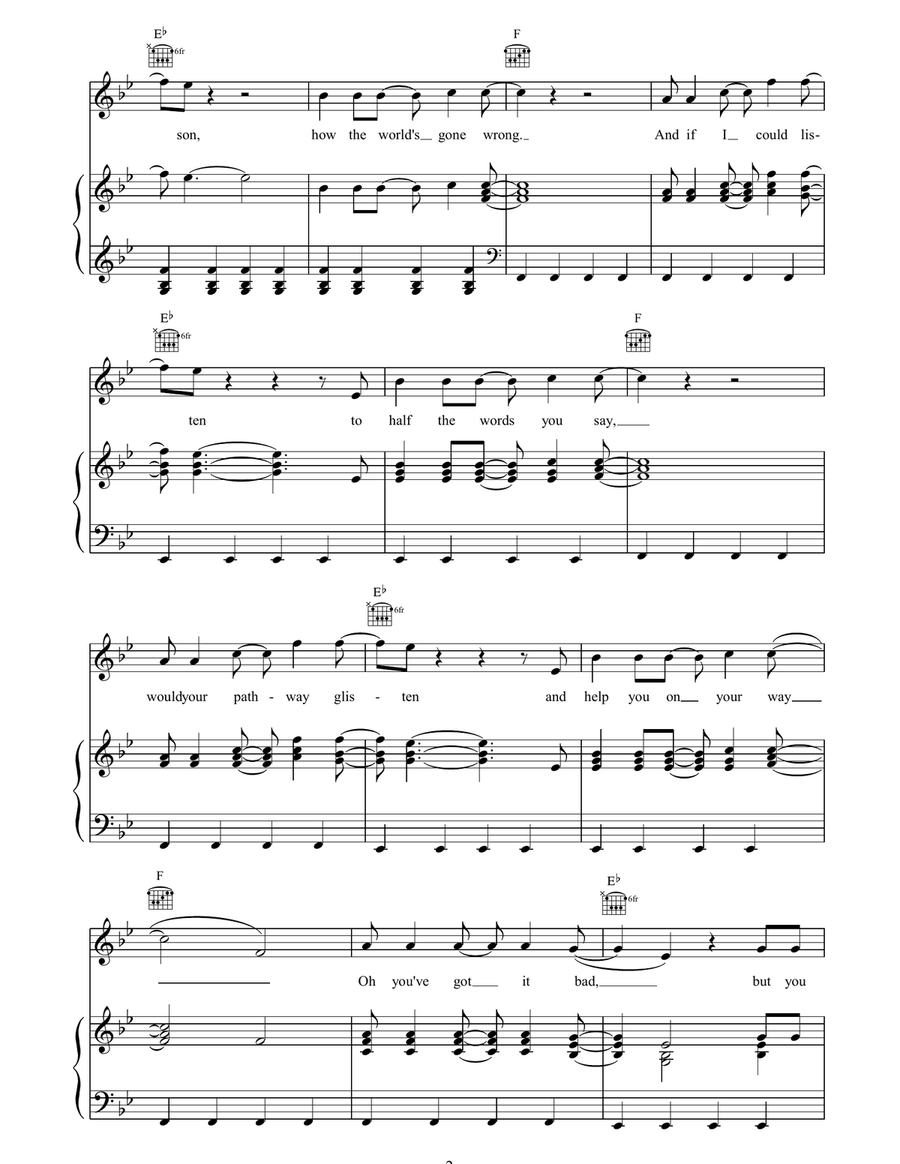 You've Got It Bad You've Got It Bad Piano, Vocal, Guitar scores gallery preview page 2