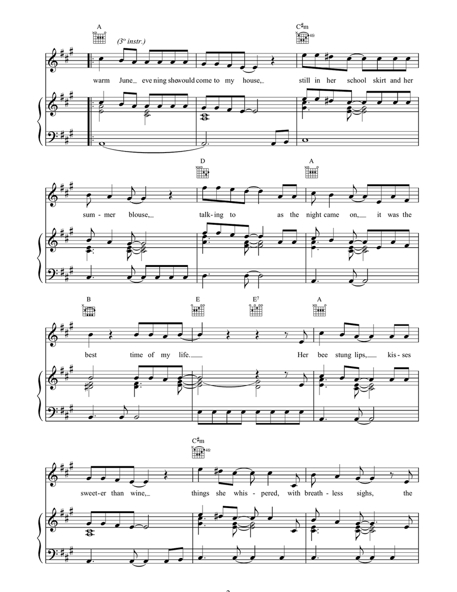 Oh Yeah Oh Yeah Piano, Vocal, Guitar scores gallery preview page 2