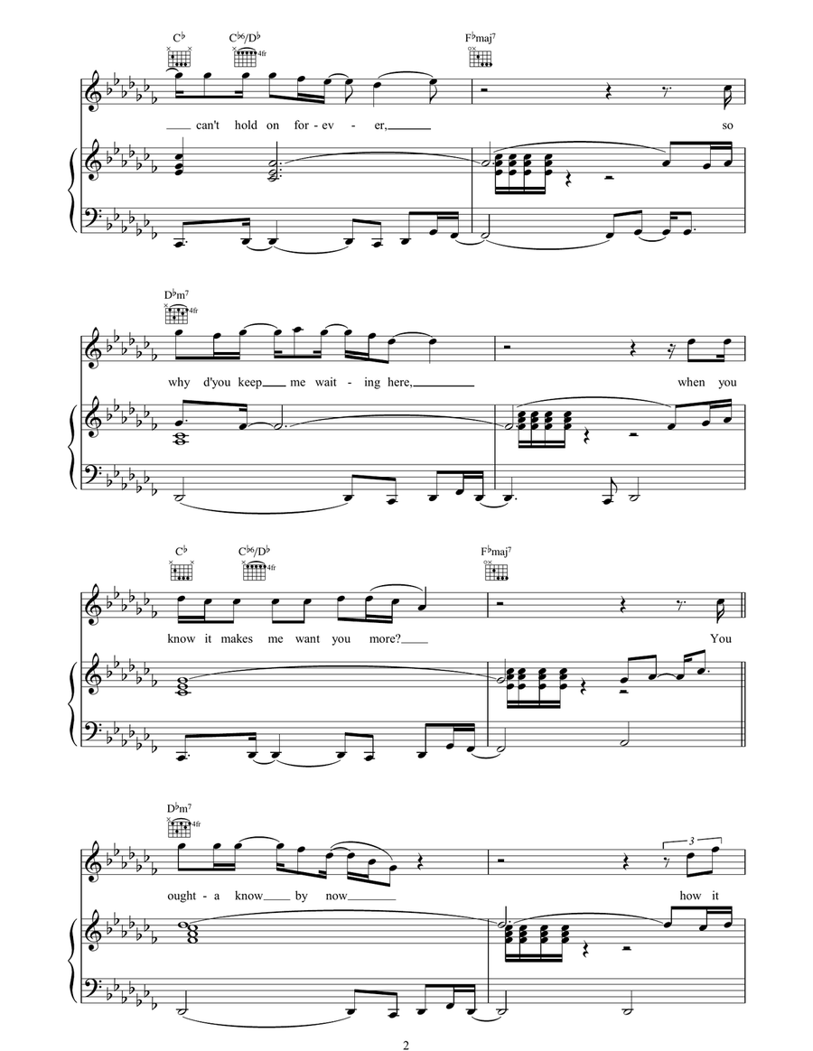 Oughta Know By Now Piano, Vocal, Guitar scores gallery preview page 2