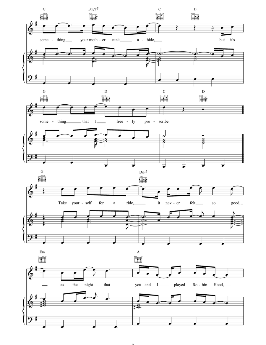 Robin Hood Robin Hood Piano, Vocal, Guitar scores gallery preview page 2