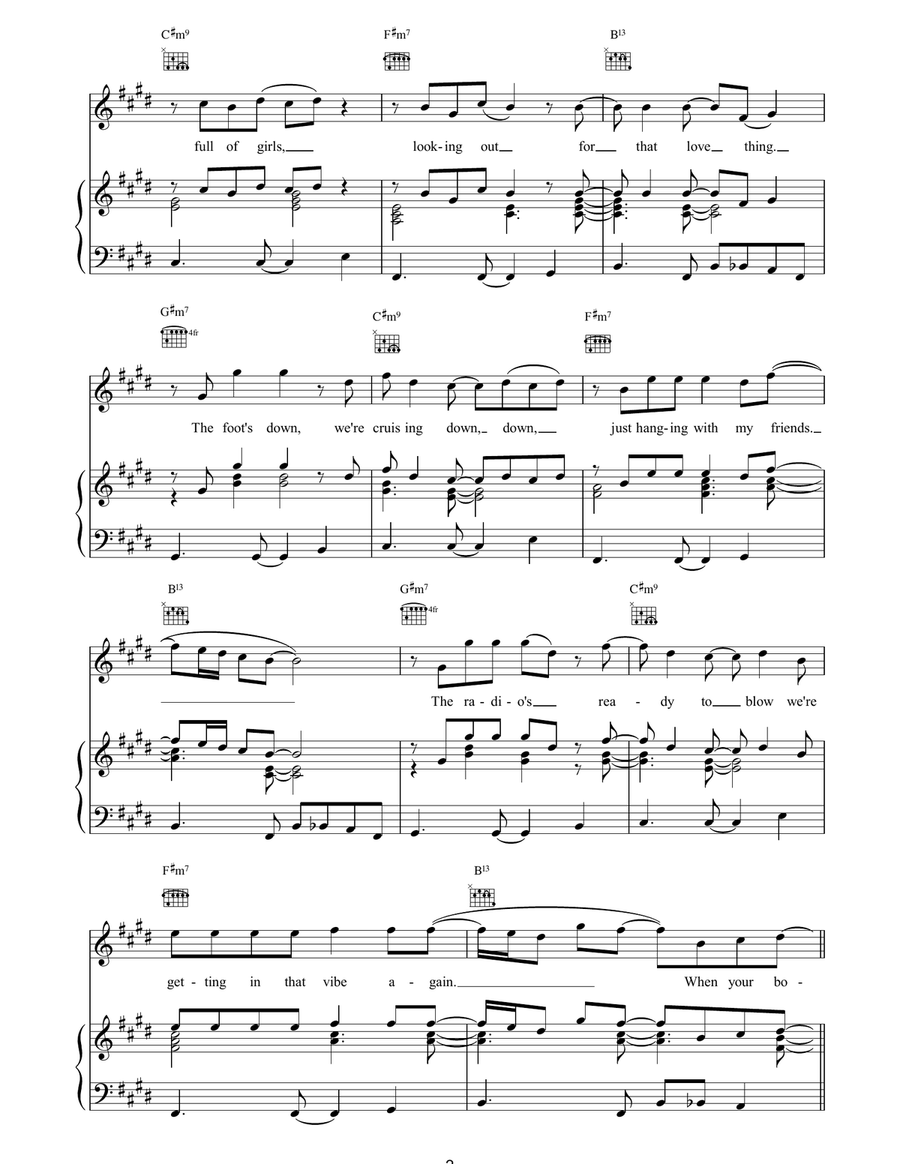 The Swing The Swing Piano, Vocal, Guitar scores gallery preview page 2