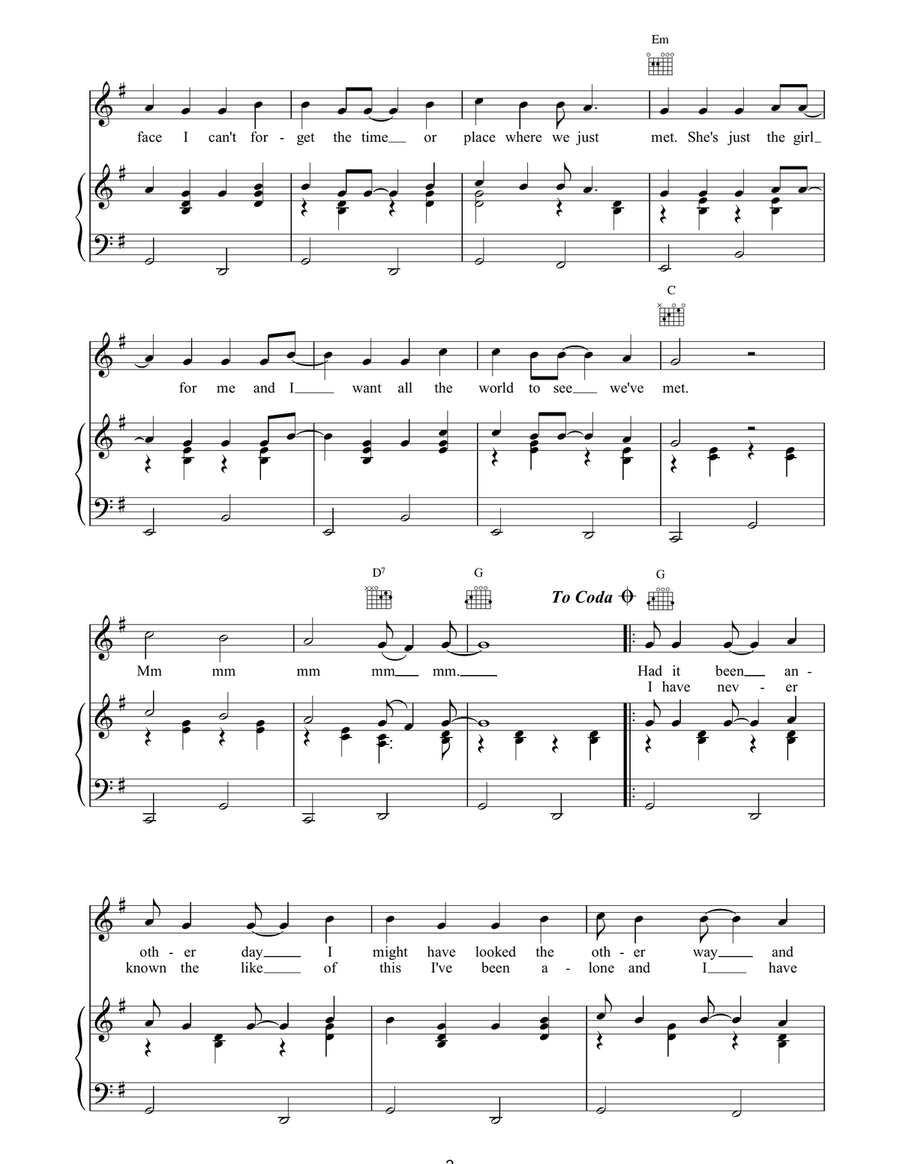 I've Just Seen A Face I've Just Seen A Face Piano, Vocal, Guitar scores gallery preview page 2
